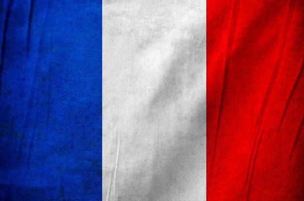 Grunge flag of France background