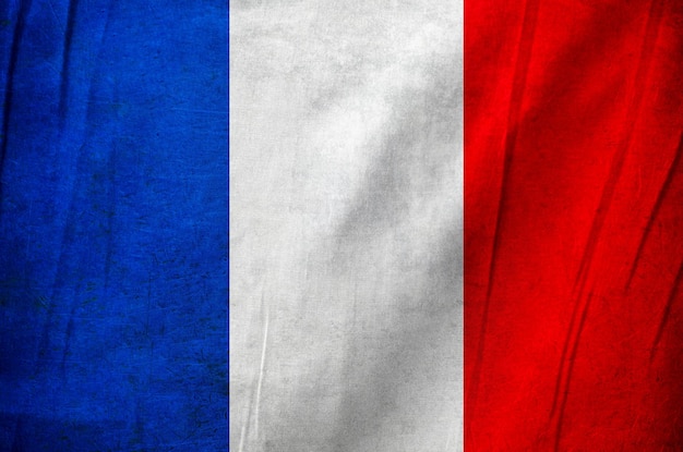 Grunge flag of France background