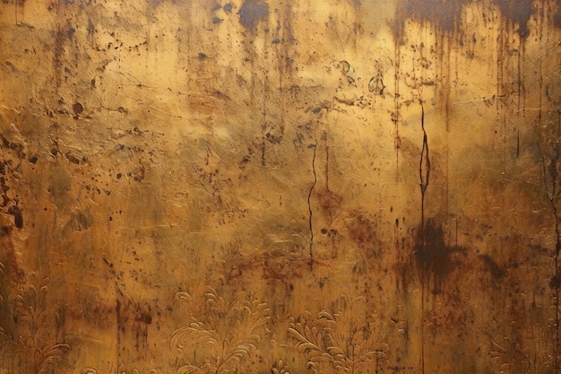 Grunge golden metal background or texture and gradients shadow