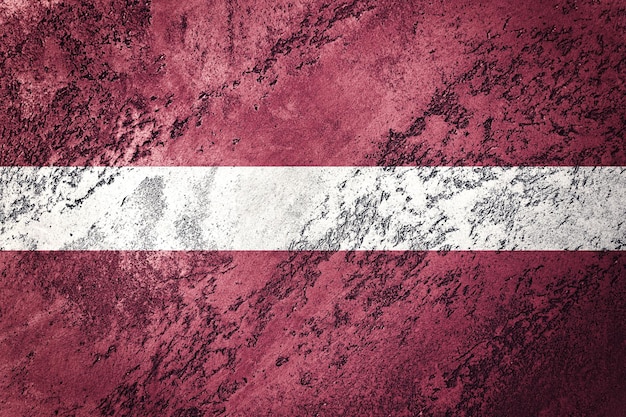 Grunge Latvia flag. Latvia