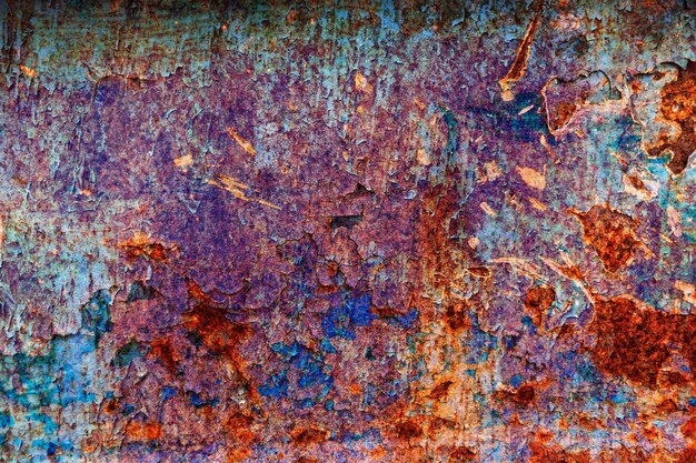 Photo grunge metal coroded texture old rusty metal plate heavily aged corrosion stain creates a grungy frame