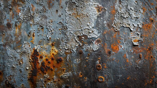 Photo grunge metal texture rusted and scratched metal surface weathered and oxidized metal background