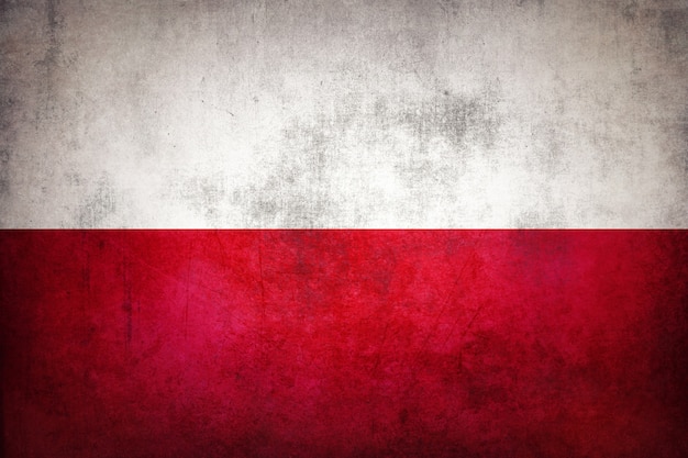 Grunge Polen vlag. Vintage Poolse vlag