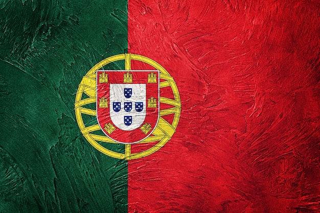 Grunge Portugal flag. Portugal flag with grunge texture.