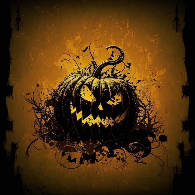 Grunge Pumpkin Harvesting Halloween Vibes