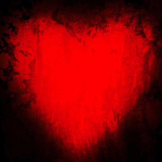 Grunge red background with heart