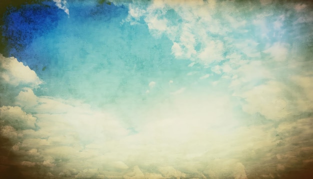 Grunge retro sky background