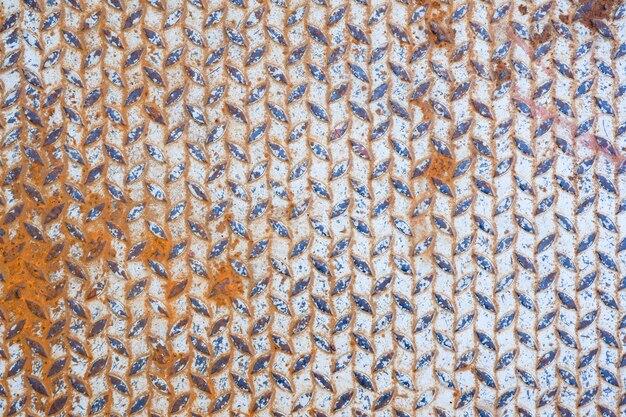 Grunge rust diamond plate metal texture background