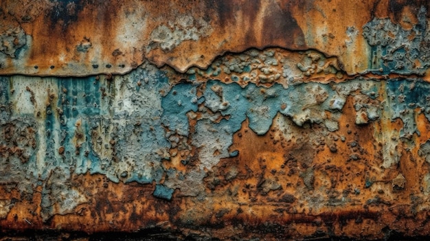 グランジの生<unk>した金属の質感 <unk>びた腐食と酸化された背景 磨かれた金属鉄の生した金属の背景