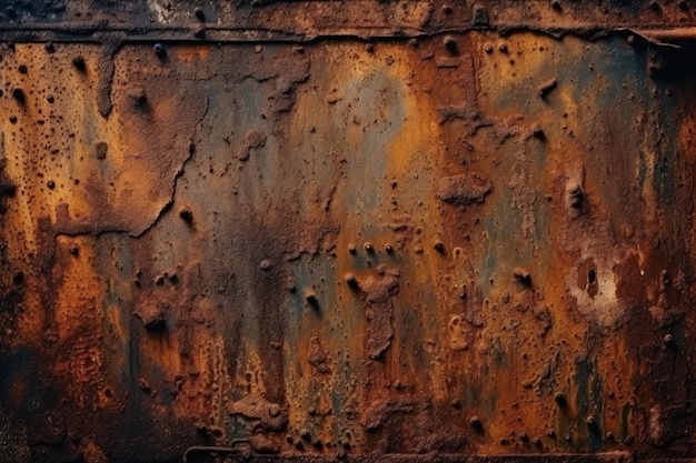 Grunge Rusty metal texture generative AI