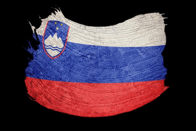 Grunge Slovenia flag. Slovenia Brush stroke.