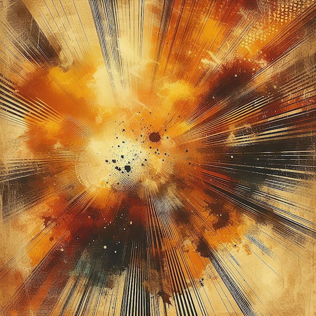 Grunge sunburst background