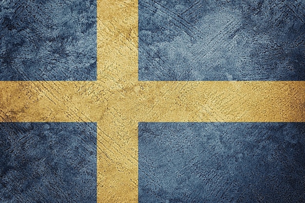 Grunge Sweden flag. Sweden