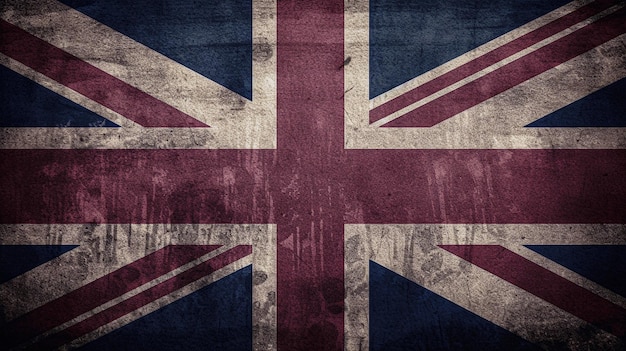 Photo a grunge texture uk flag design vintage