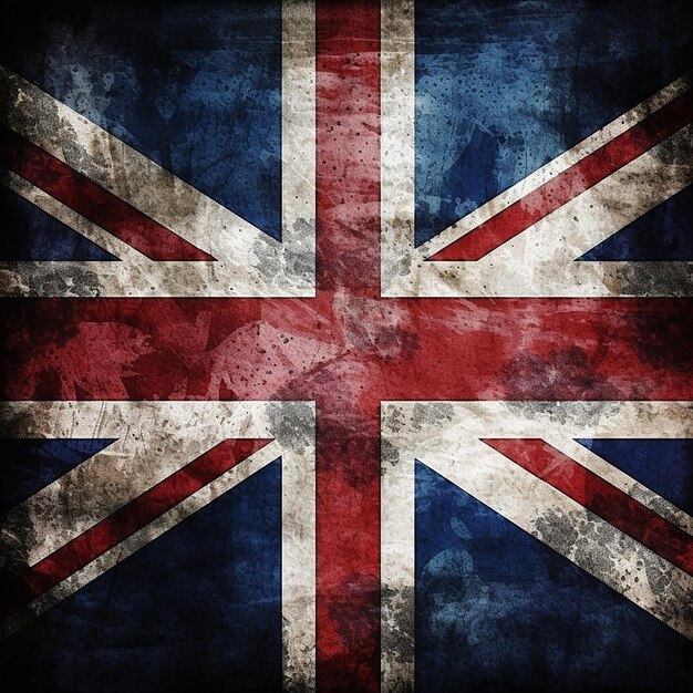 Grunge Union Jack Flag Background