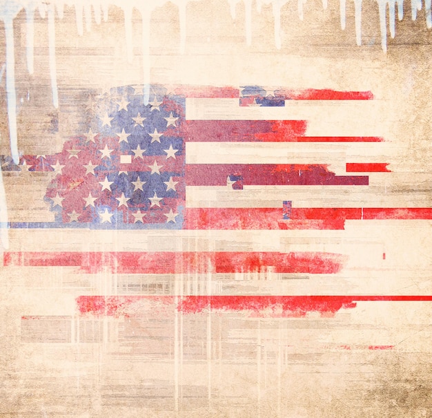 grunge usa flag