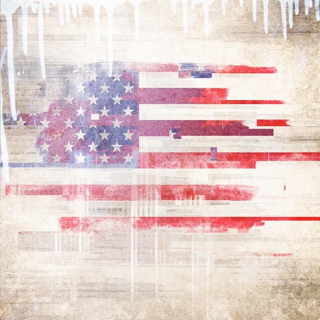 grunge usa flag