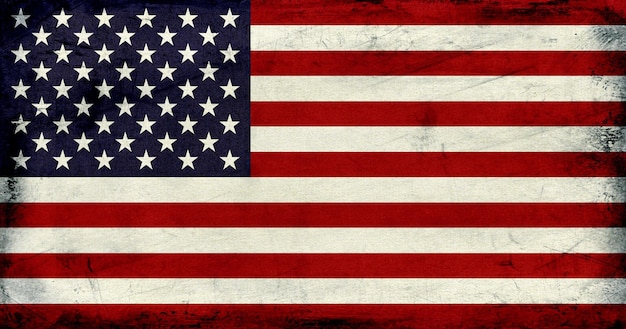 Grunge Vintage USA flag background 