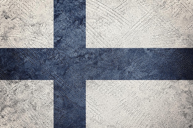 Grunge-vlag van Finland. Finland