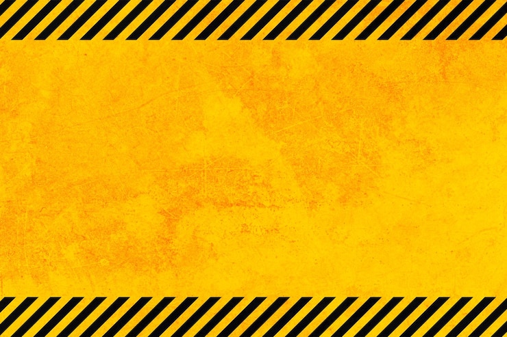 Photo grunge yellow and black diagonal stripes industrial warning background
