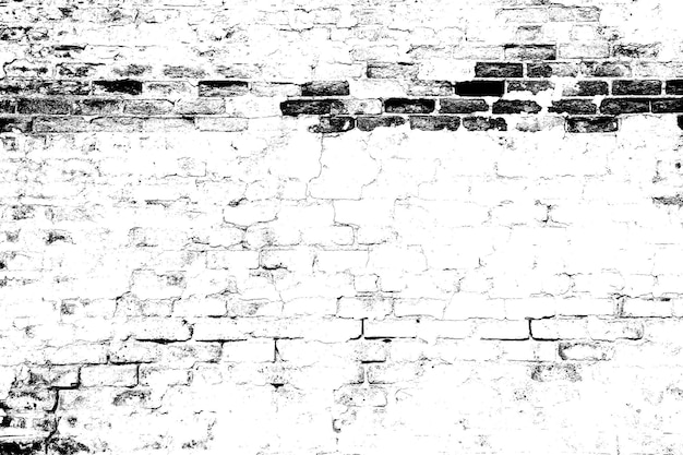 Grungeachtergrond van zwart-wit. Abstracte illustratietextuur van barsten, spaanders, punt.