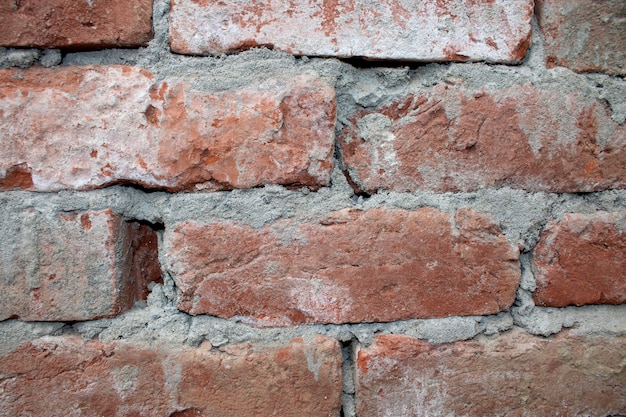 Grungebakstenen muur, rode textuur grunge achtergrond