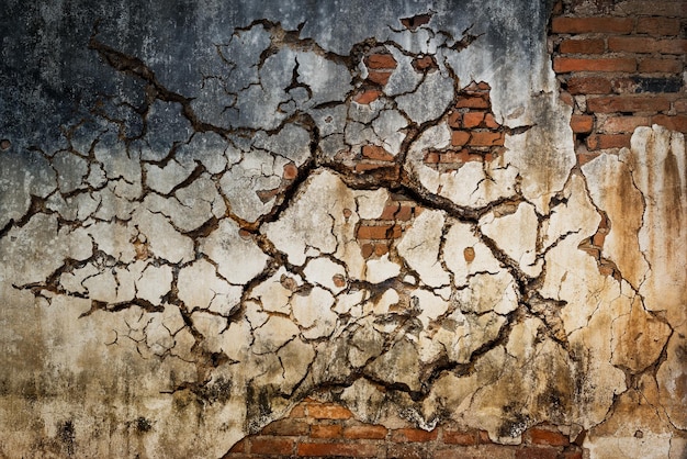 Grungebakstenen muur voor achtergrond en textuurmateriaal