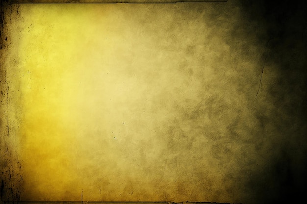 Grungy background with a beige yellow tint painted and fading wall texture and banner