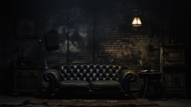 Photo grungy dark interior