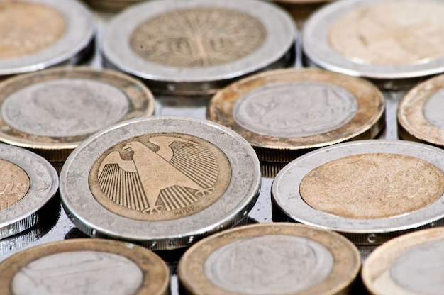 Moneta dell'euro tedesca sgangherata