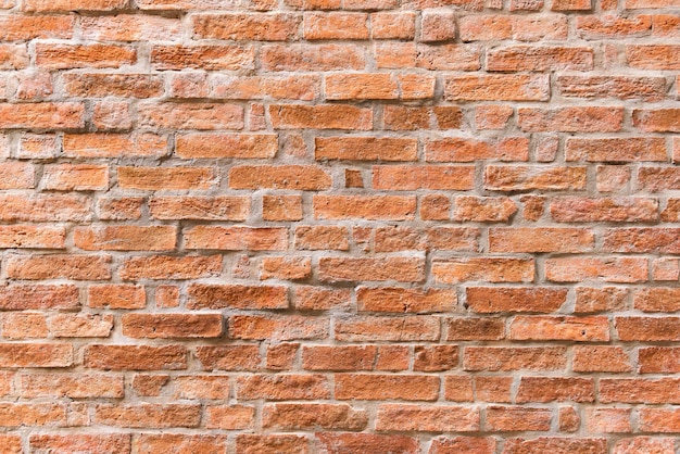 Grungy orange brick wall, abstract construction background