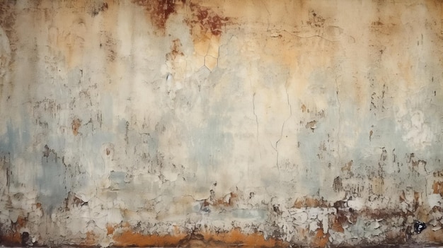 A grungy rusted wall with a weathered texture Generative AI