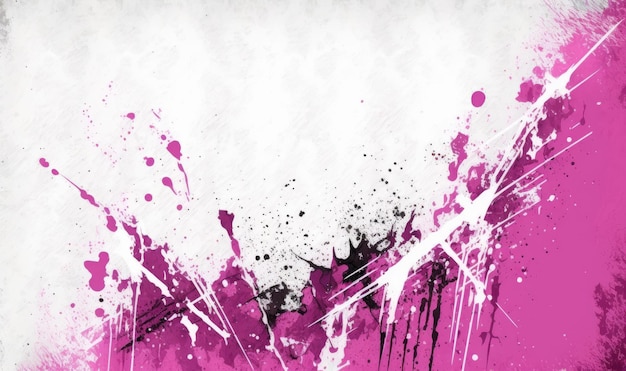 Grungy Watercolor Texture on Magenta Paper with Splatter Background