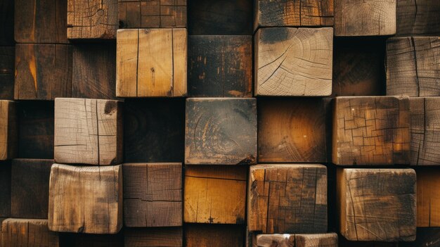 grungy wooden blocks alignment generative ai
