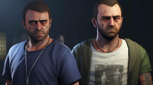 GTA5 キャラクター マイケル・トレヴァー & フランクリン