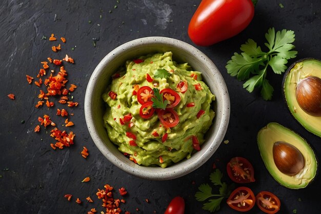 Guacamole Dip Bowl met een vleugje rode peper