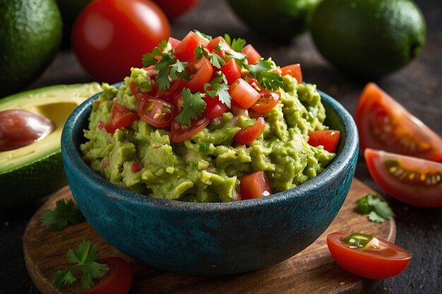 Guacamole Topped with Pico de Gallo Salsa