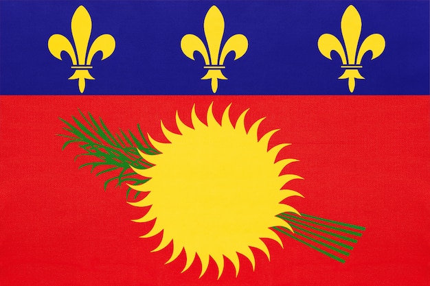 Guadeloupe national fabric flag