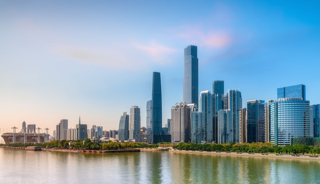 Guangzhou City Modern Architecture Landscape Skyline