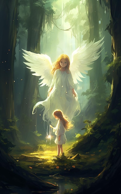 Guardian angel illustration