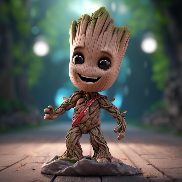 Photo guardian of cuteness baby groot a tiny marvel of adorable awesomeness from the cosmic universe