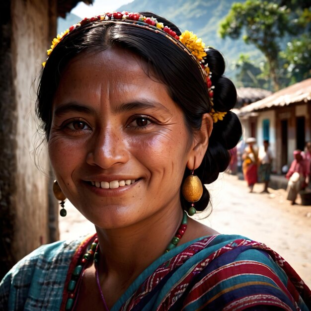 Photo guatamalan woman from guatemala typical national citizen