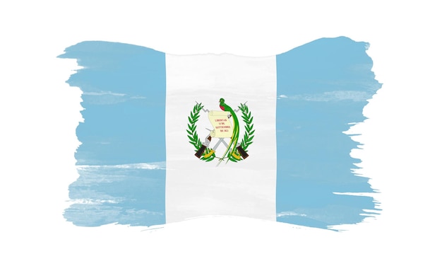 Guatemala flag brush stroke national flag