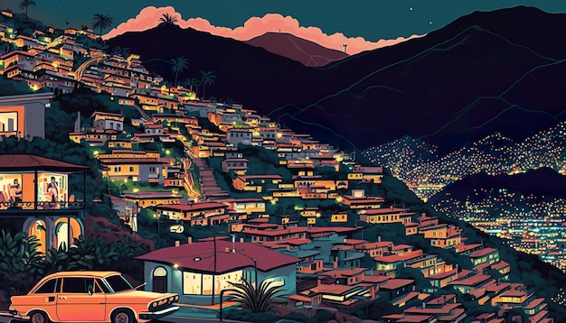 Guatemala Guatemala cityscape Creative illustration Ai Generate