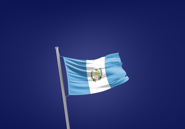 Guatemala national flag waving