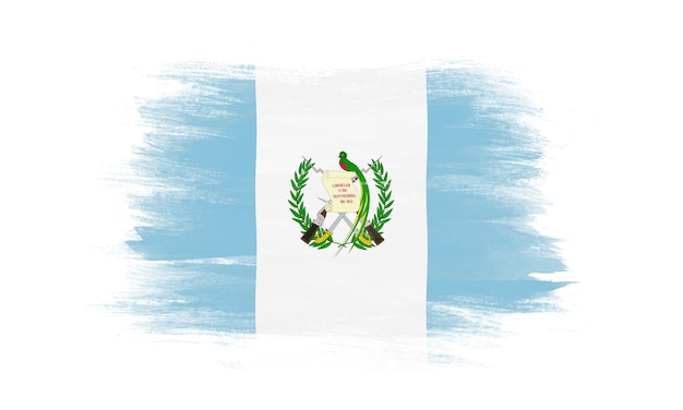 Guatemala vlag penseelstreek nationale vlag