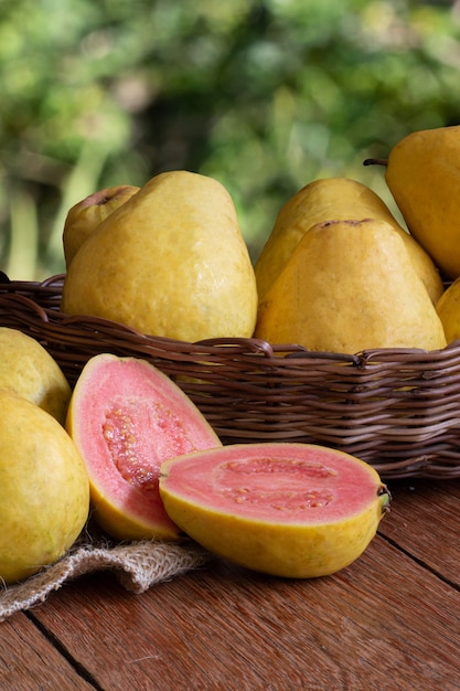 Guava in the basket