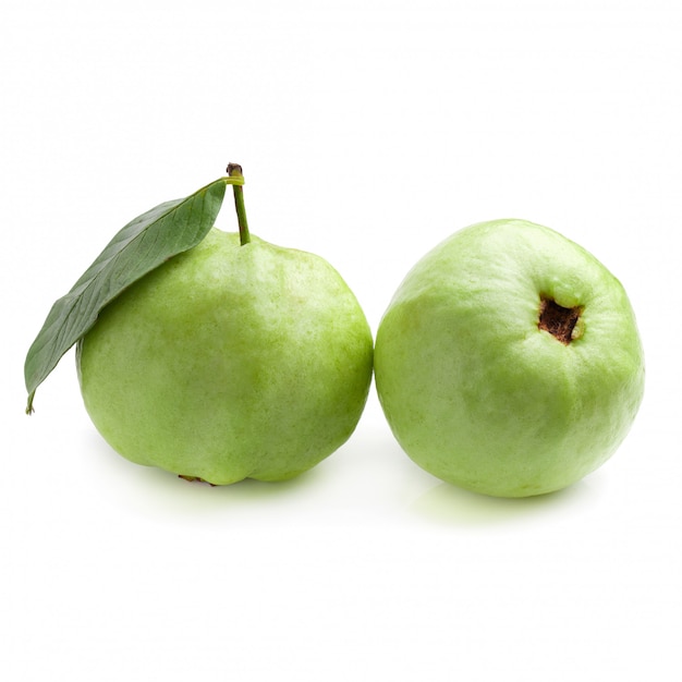 Guava fruit isolated over a white background