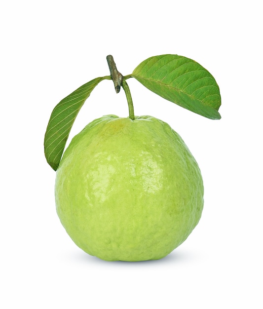 Guava fruit isolated on white background.