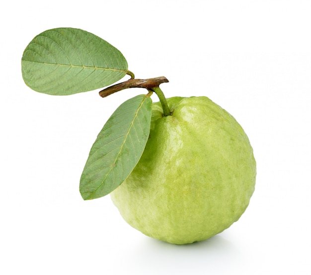 Guava fruit isolated on white